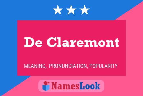 De Claremont Namensposter