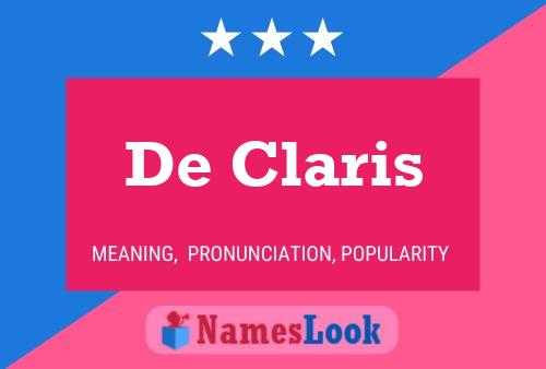 De Claris Namensposter