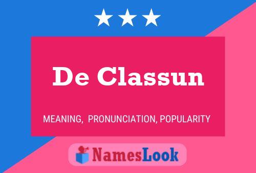 De Classun Namensposter