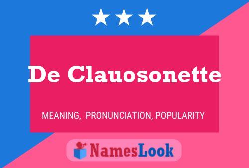 De Clauosonette Namensposter