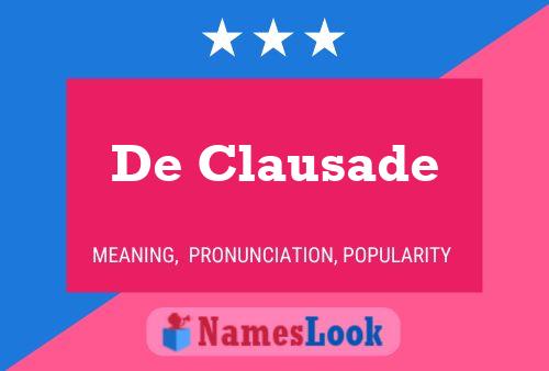 De Clausade Namensposter