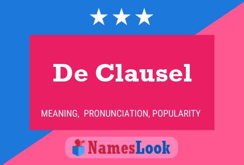 De Clausel Namensposter