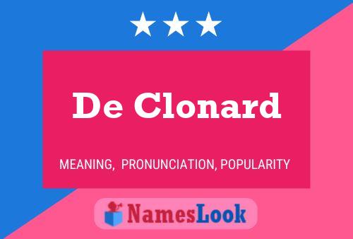 De Clonard Namensposter