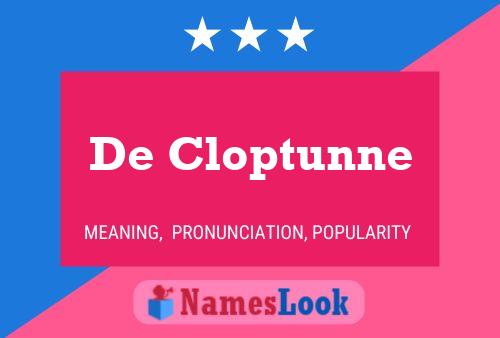 De Cloptunne Namensposter