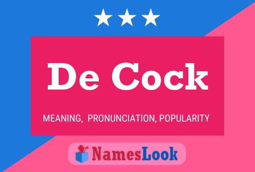 De Cock Namensposter