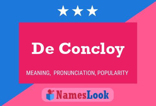 De Concloy Namensposter