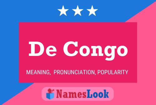 De Congo Namensposter