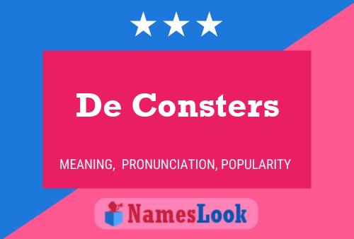 De Consters Namensposter