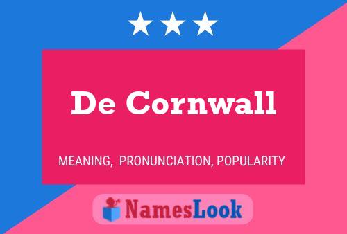 De Cornwall Namensposter