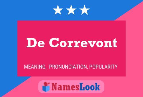 De Correvont Namensposter