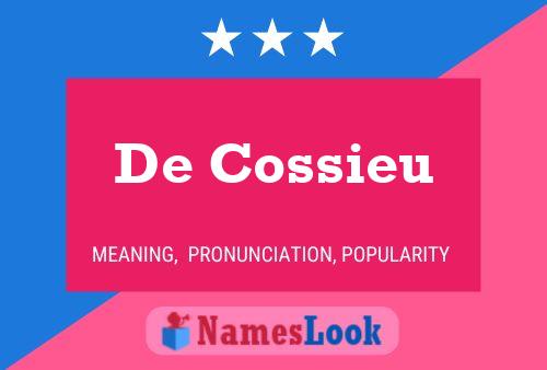 De Cossieu Namensposter