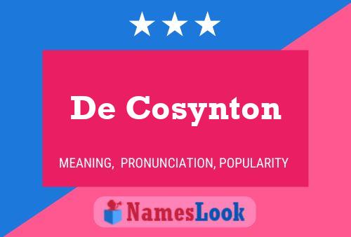 De Cosynton Namensposter