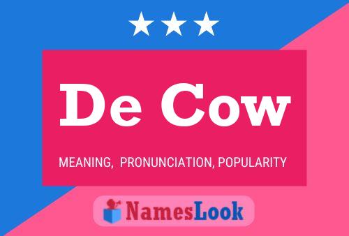 De Cow Namensposter