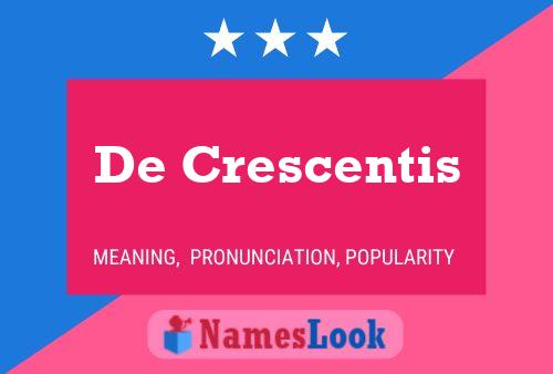 De Crescentis Namensposter