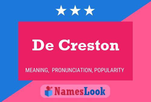 De Creston Namensposter