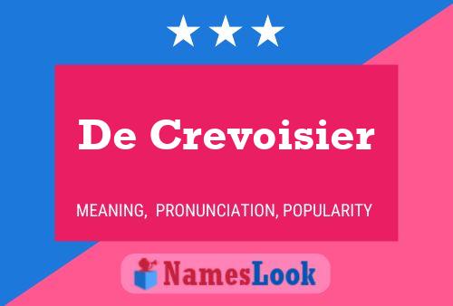 De Crevoisier Namensposter