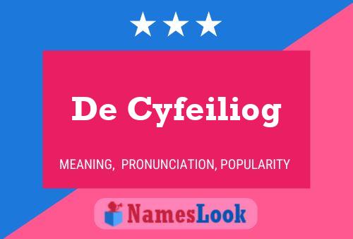 De Cyfeiliog Namensposter