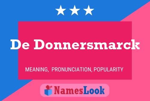 De Donnersmarck Namensposter