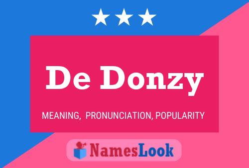 De Donzy Namensposter