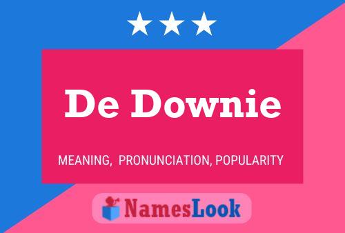 De Downie Namensposter