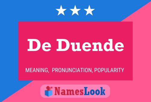 De Duende Namensposter