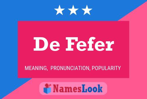 De Fefer Namensposter