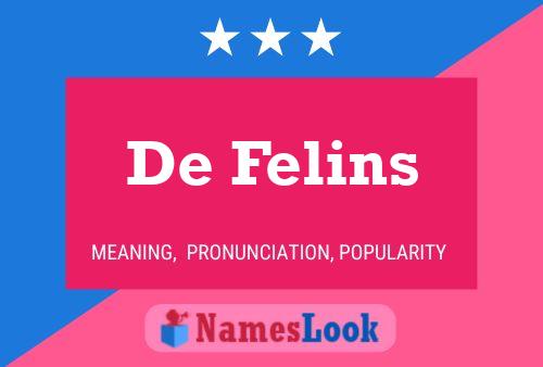 De Felins Namensposter