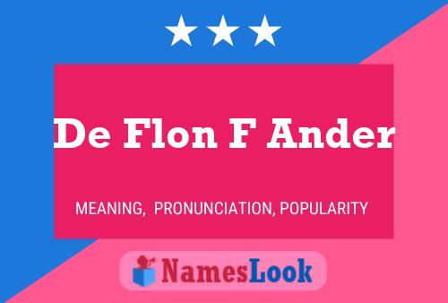 De Flon F Ander Namensposter