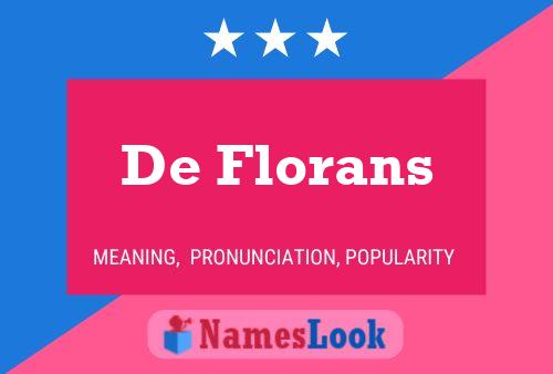 De Florans Namensposter