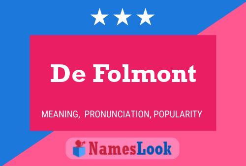 De Folmont Namensposter