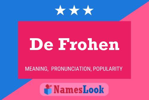 De Frohen Namensposter