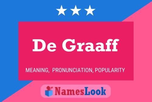 De Graaff Namensposter