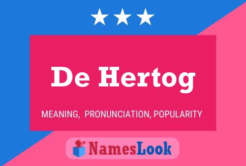 De Hertog Namensposter