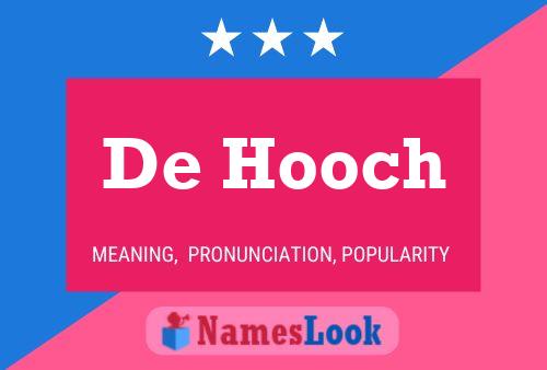 De Hooch Namensposter