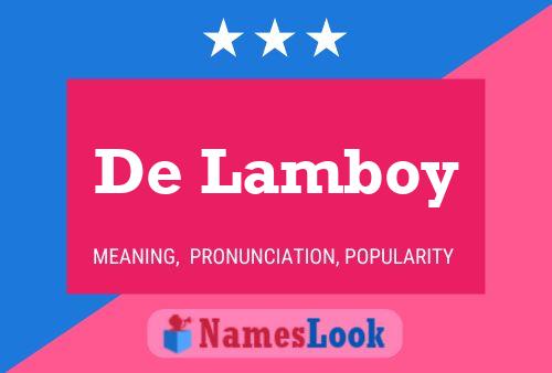 De Lamboy Namensposter