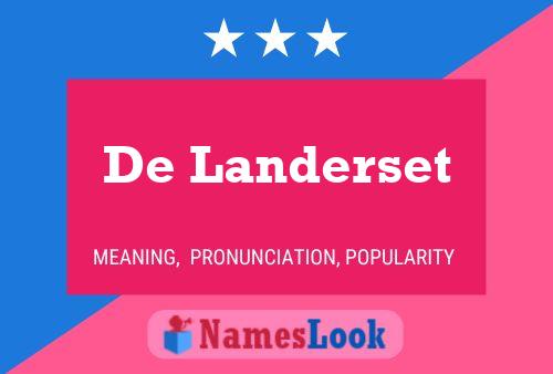 De Landerset Namensposter