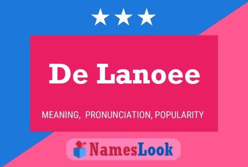 De Lanoee Namensposter