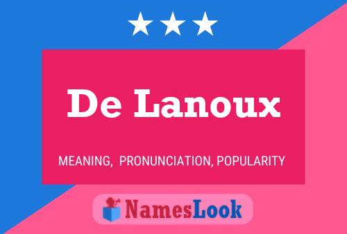 De Lanoux Namensposter