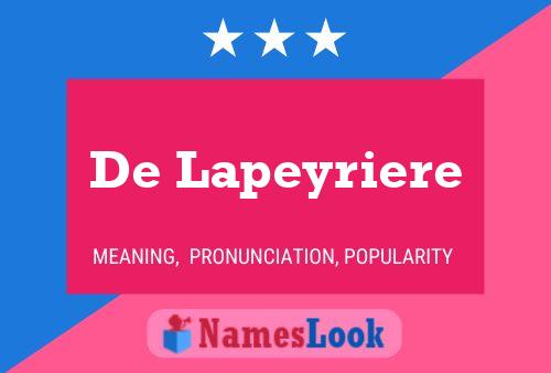 De Lapeyriere Namensposter