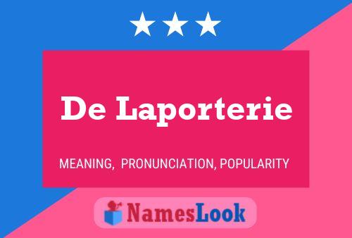 De Laporterie Namensposter