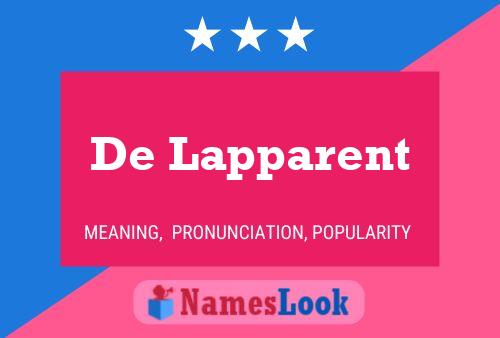 De Lapparent Namensposter