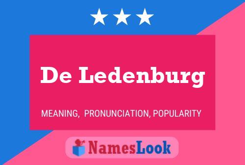 De Ledenburg Namensposter