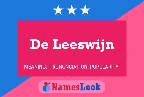 De Leeswijn Namensposter