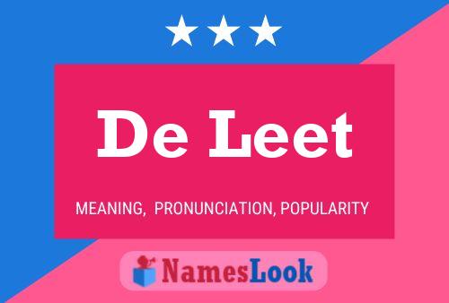 De Leet Namensposter