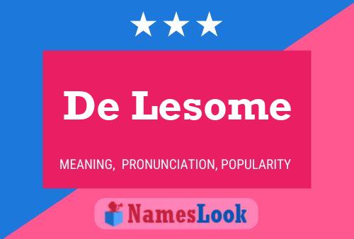 De Lesome Namensposter