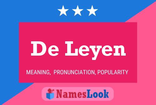 De Leyen Namensposter