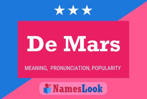 De Mars Namensposter