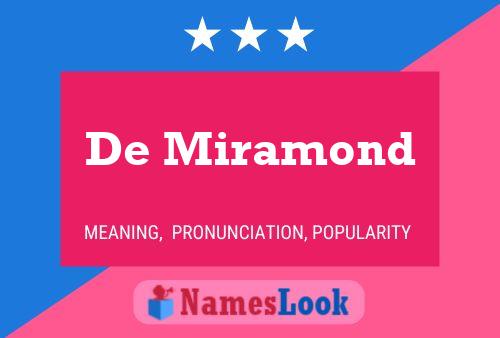 De Miramond Namensposter