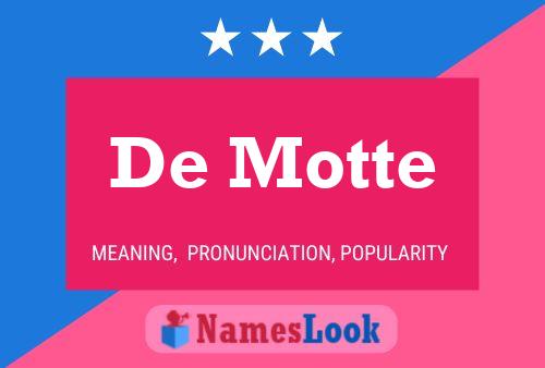 De Motte Namensposter