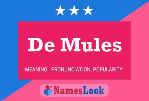 De Mules Namensposter